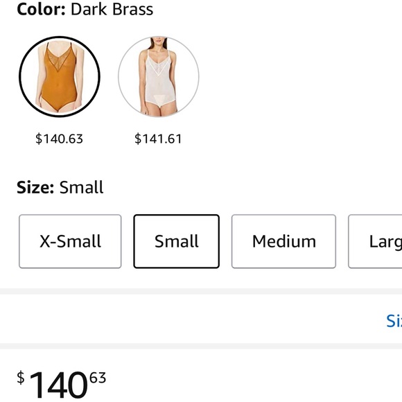 HANRO SLEEVELESS DARK BRASS BODYSUIT - Picture 2 of 4